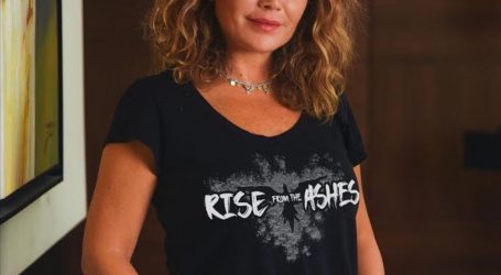 الفنانة السورية سلافة معمار تدعم لبنان و حملة Rise From The Ashes
