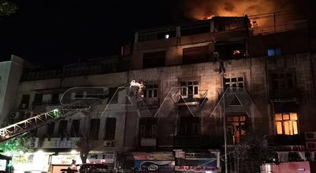 مصابون نتيجة حريق داخل بناء سكني في العاصمة دمشق (فيديو)